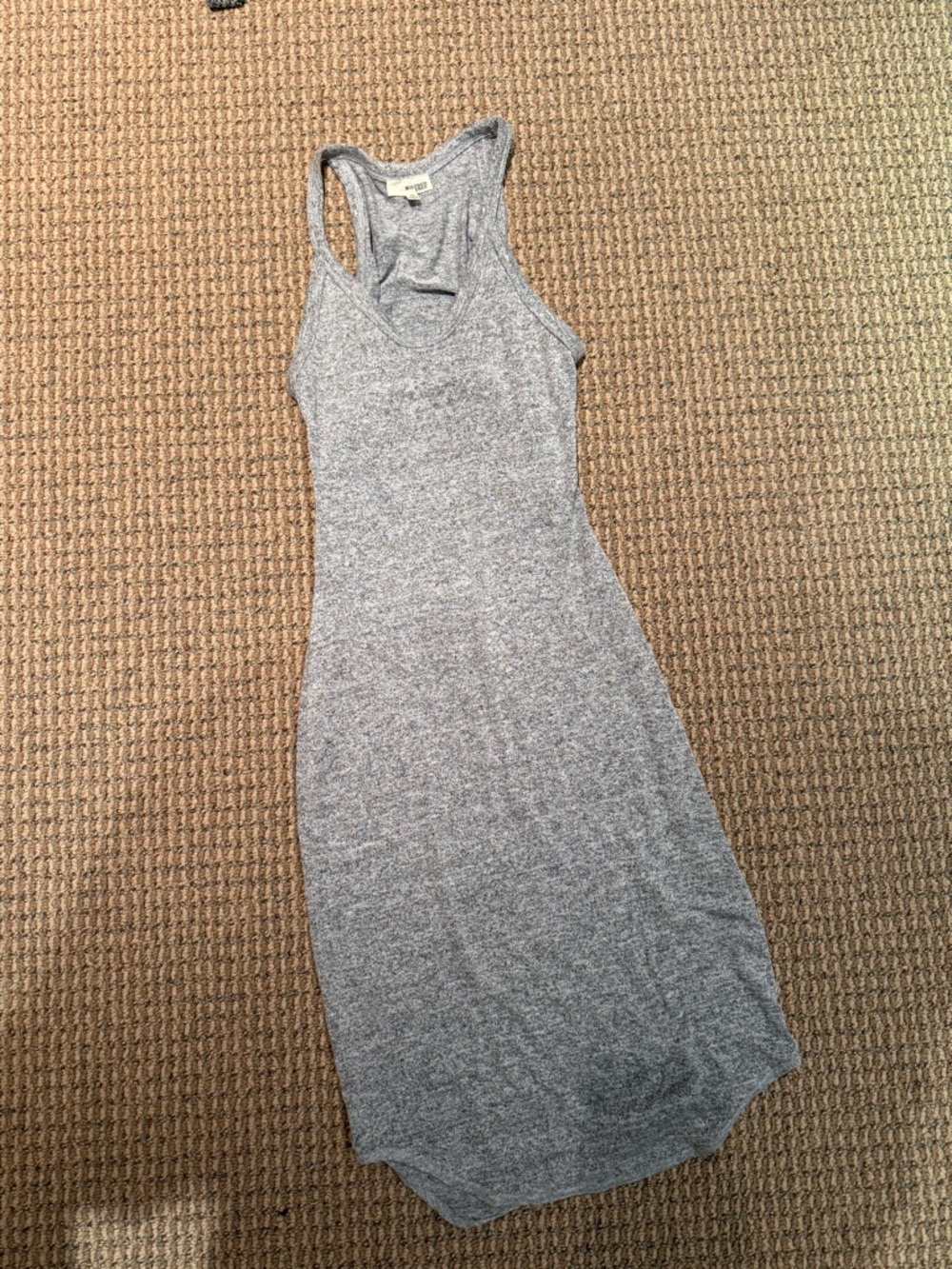 Aritzia Wilfred Heather Gray Racerback Midi Dress